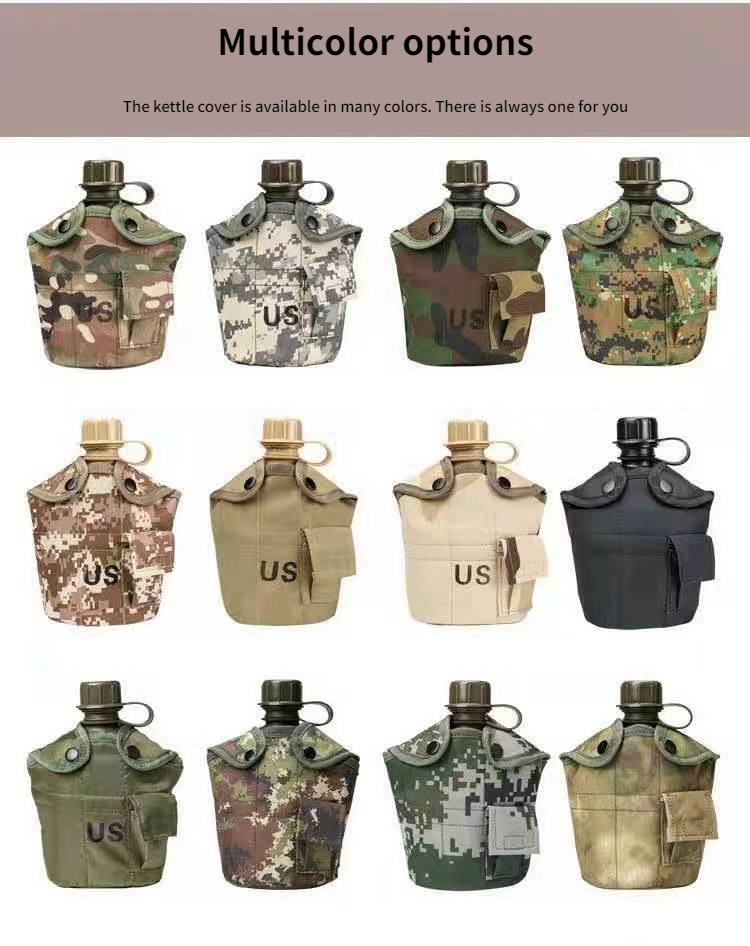 Us kettle Outdoor survival camouflage kettle three piece set of men's and women's four seasons sports kettle equipment