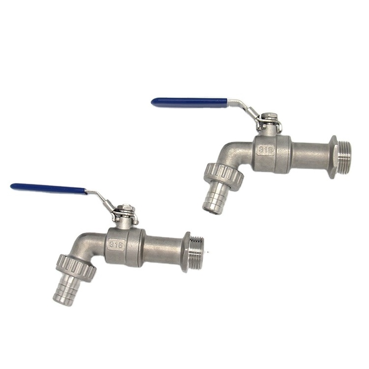 Factory Supply Garden Stainless Steel Weldless Hose Bibcock Tap Water Ball Valve