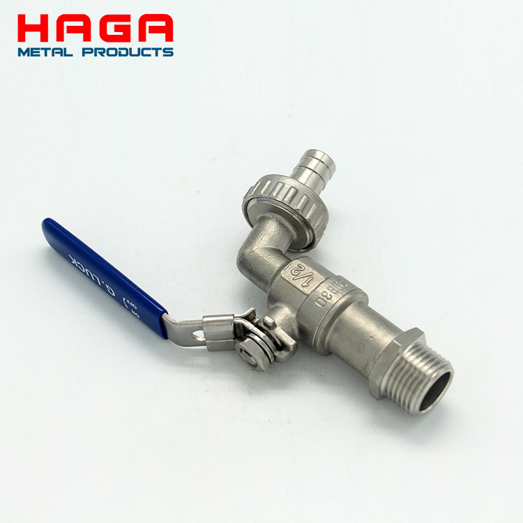 Water Flow Control Garden Hose Bibcock Female Thread Brass Ball Valve