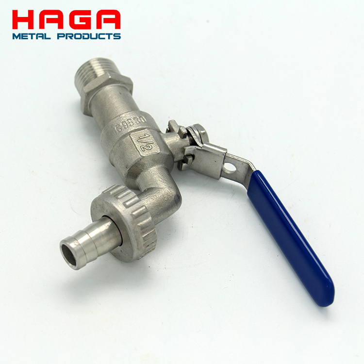 Water Flow Control Garden Hose Bibcock Female Thread Brass Ball Valve