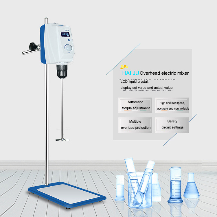 HAIJU LAB Laboratory 20L 40L 50L Low Noise LCD Screen Speed Adjustable Electric Overhead Mixer