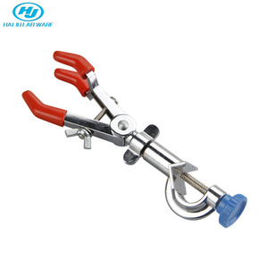 HAIJU LAB Chemistry 360 Degree Rotated Three Finger Swivel Clamp To Hold Laboratory Glasswares