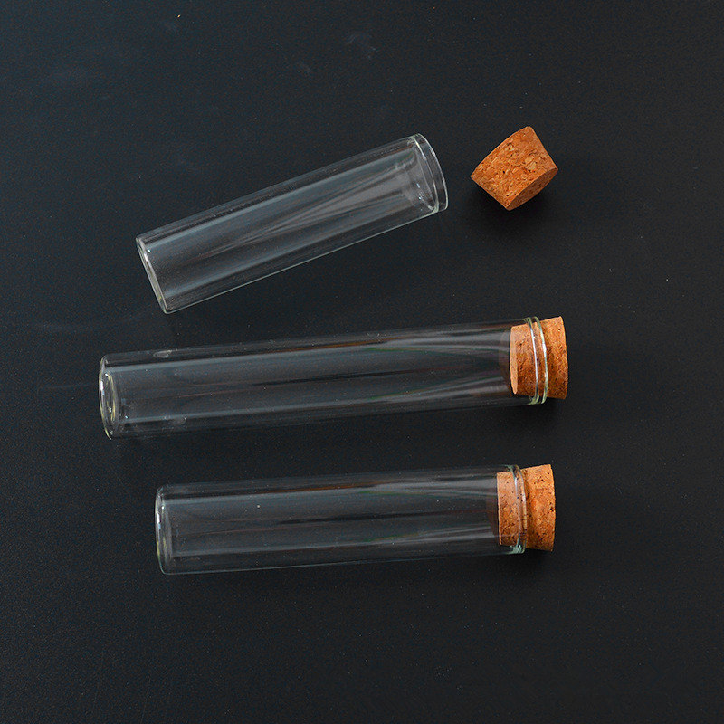 HAIJU LAB 30mm 10ml~110ml Flat Bottom Transparent Glass Test Tubes For Flowers and Candy