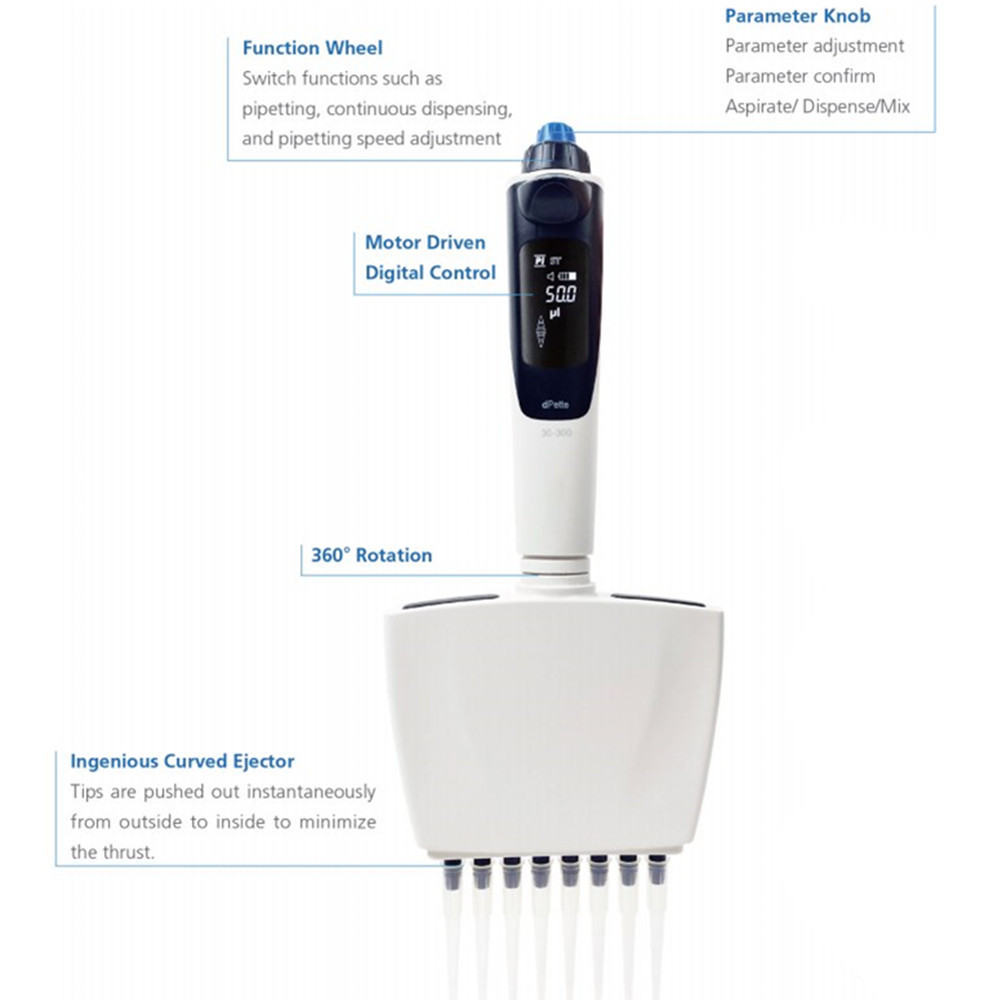 HAIJU LAB Multichannel Adjustable Volume Multifunctional Eight-channel Electronic Pipette