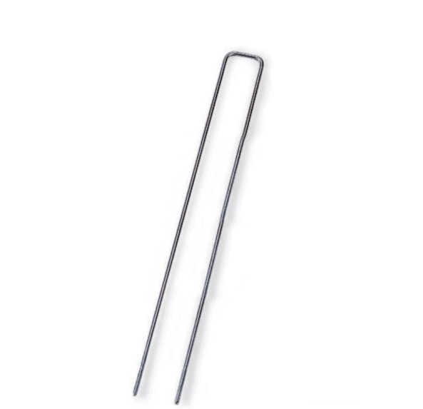 Garden staples/u shaped turf nails/turf pins 15cm metal u shaped garden securing pegs sod staples