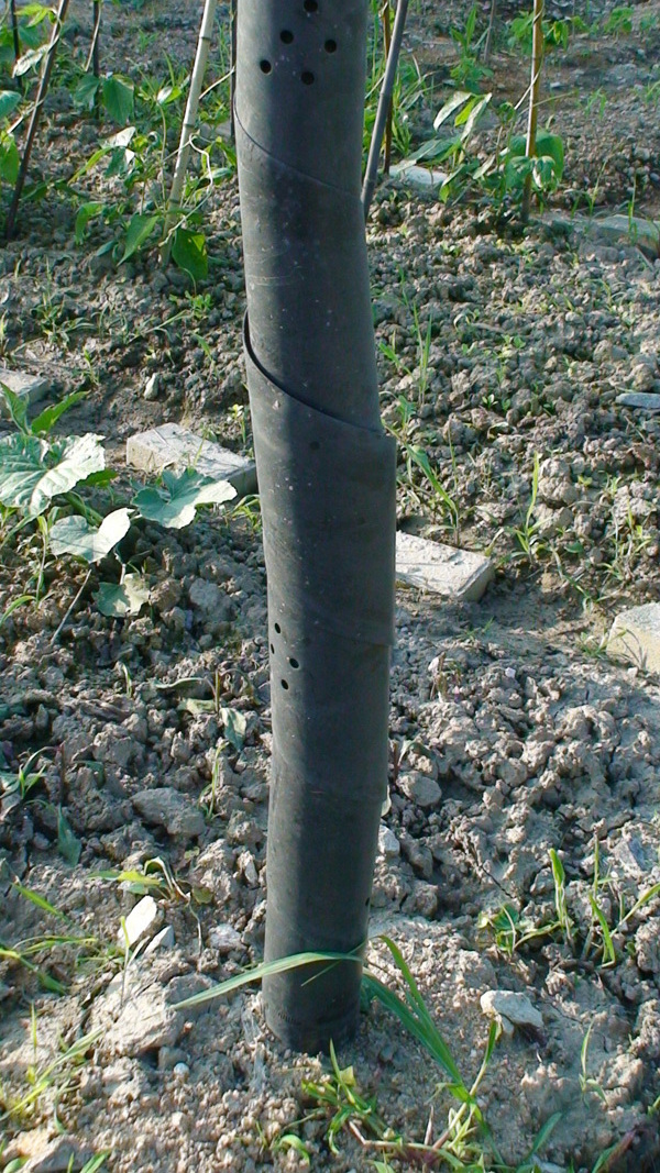 Black color PVC garden Spiral tree guard tree protector