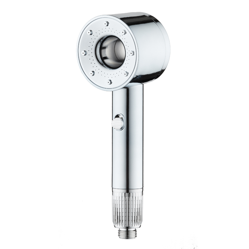 Bathroom Faucet ABS Chrome 2 Functions Round Shape Rainfall High Pressure Adjustable Filter Spray Handheld Shower Head