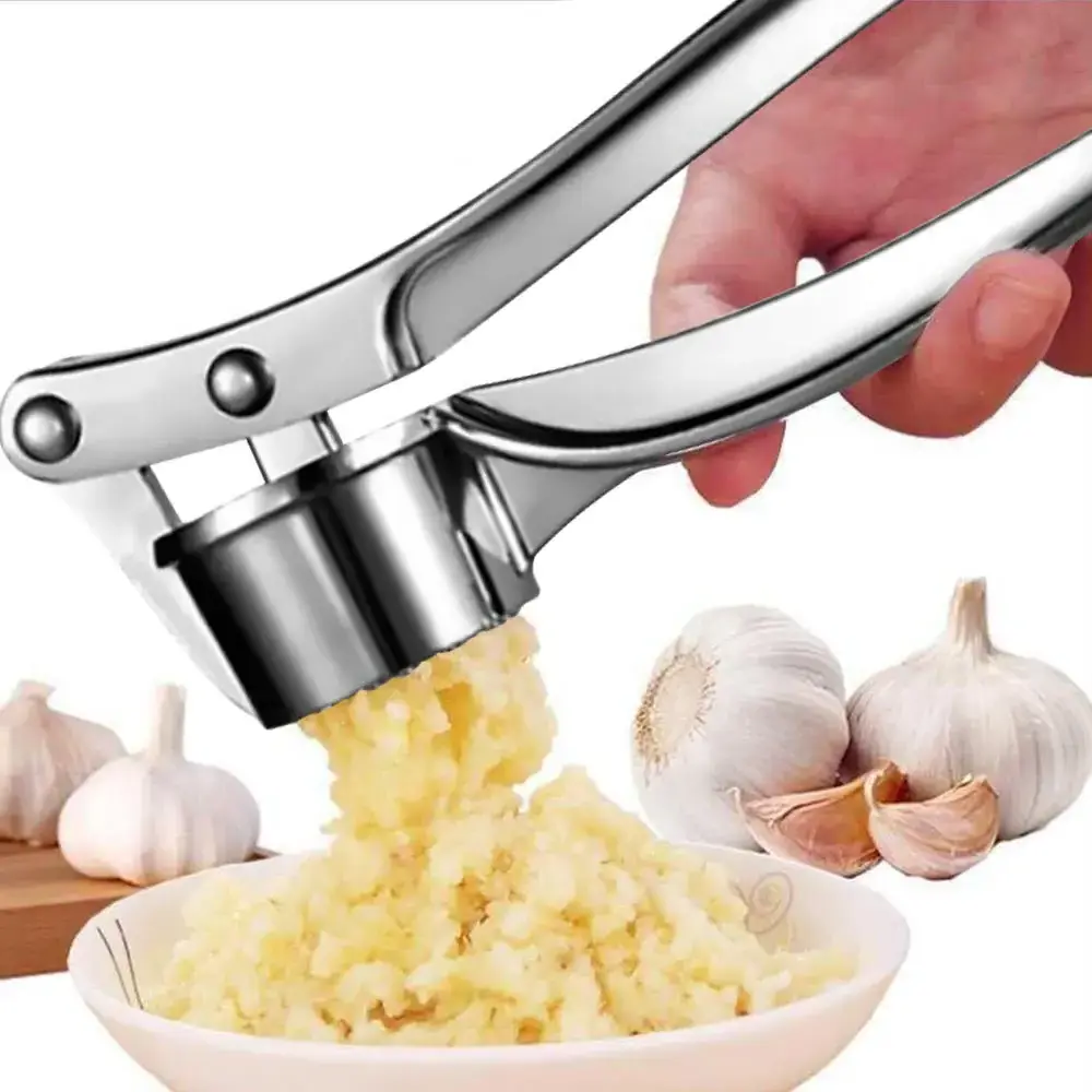 Zinc Alloy Garlic Presser Chopper Mincer Ginger Crusher Peeler Squeezer