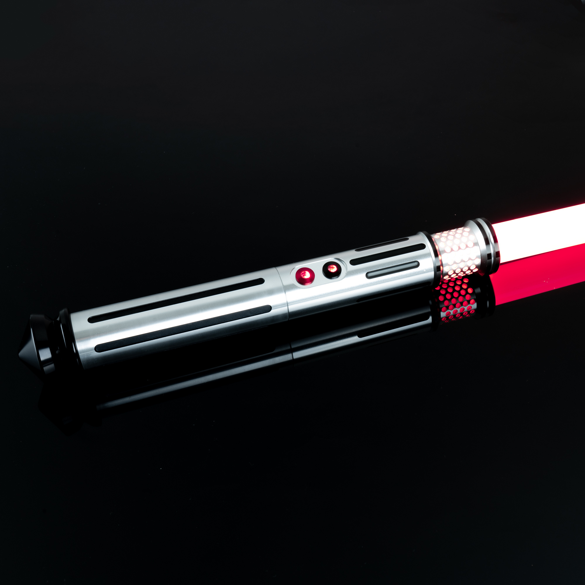 HL SABER jiuyan Lightsaber Metal Hilt Lightsaber Removable Double Blade Sabers Red Light Flash light saber keychain