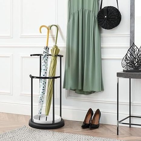 Metal Umbrella Stand Rack Indoor Umbrella Holder Stand for Entryway Decorative Umbrella Storage Organizer