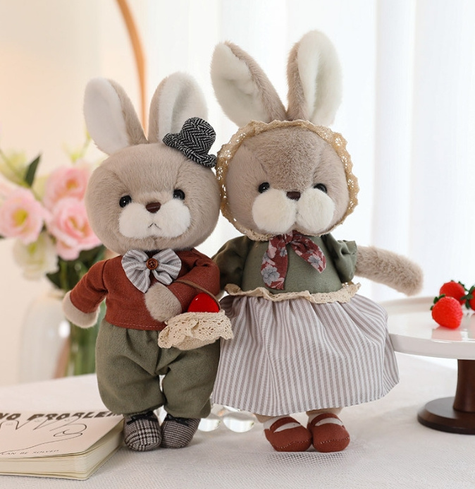 Rabbit plush toy couple rabbit