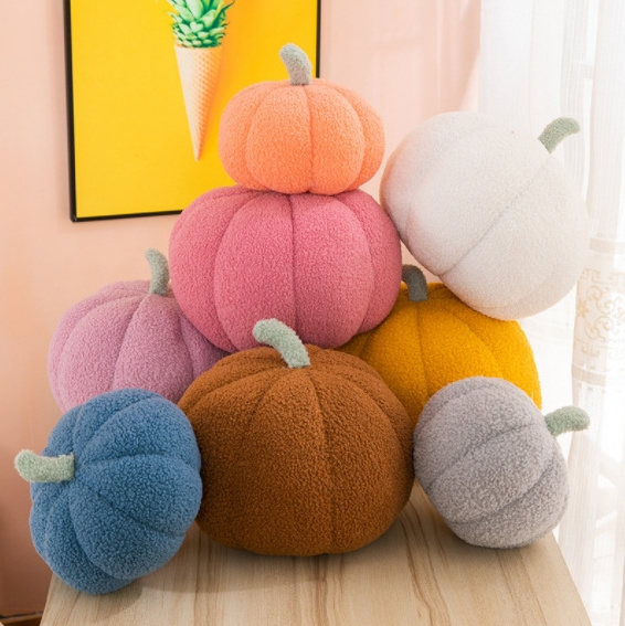 Fun pumpkin throw pillow new special-shaped sofa pillow halloween decoration cute children's plush toy