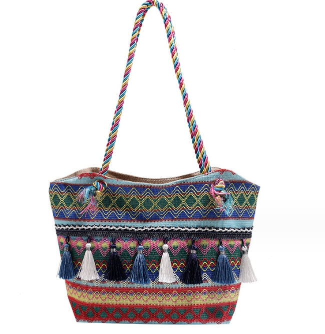 Leisure commuter women's shoulder bag Fashion trend Bohemian Tote bag large capacity ethnic style women's bag