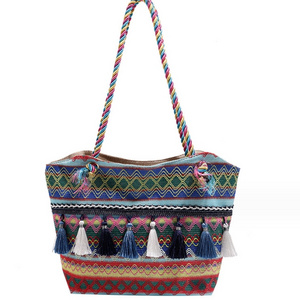 Leisure commuter women's shoulder bag Fashion trend Bohemian Tote bag large capacity ethnic style women's bag