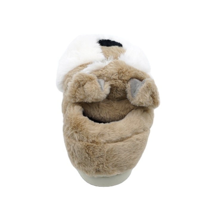 Indoor animal warm home cotton drag cartoon dog cotton drag plush home cotton slippers plush shoes