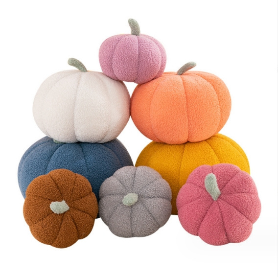 Fun pumpkin throw pillow new special-shaped sofa pillow halloween decoration cute children's plush toy