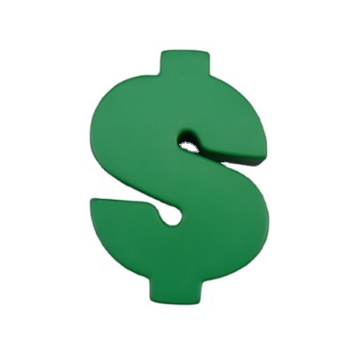 Various colors stress reliever dollar sign shape PU stress ball dollar sign shape squishy toy