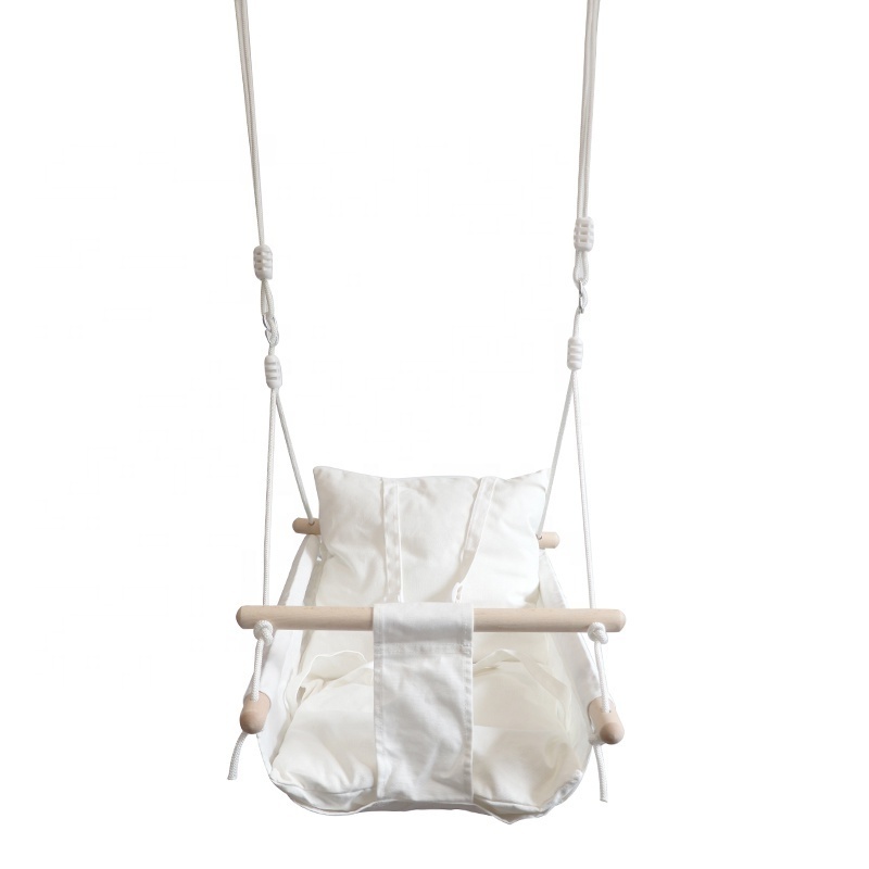 Wooden Hanging Swing Seat Chair for Baby up to 4 Years Old Hanging Kit Included Customized Colors Available