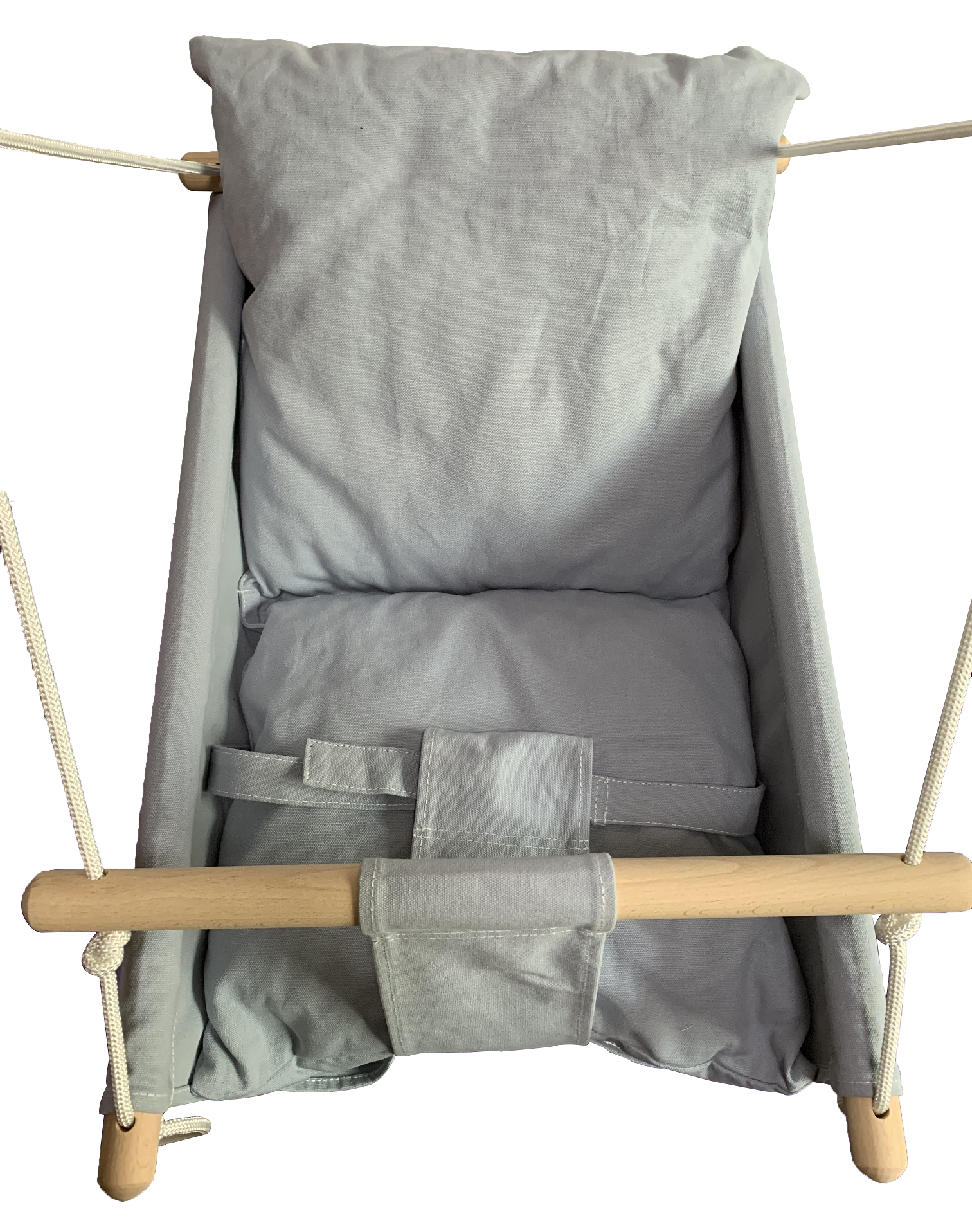 Secure Canvas Hanging Baby Swing Seat With Cushion And Seat Belt Fabric Swing Hammock Chair For Kid And Toddler With Hanging Kit