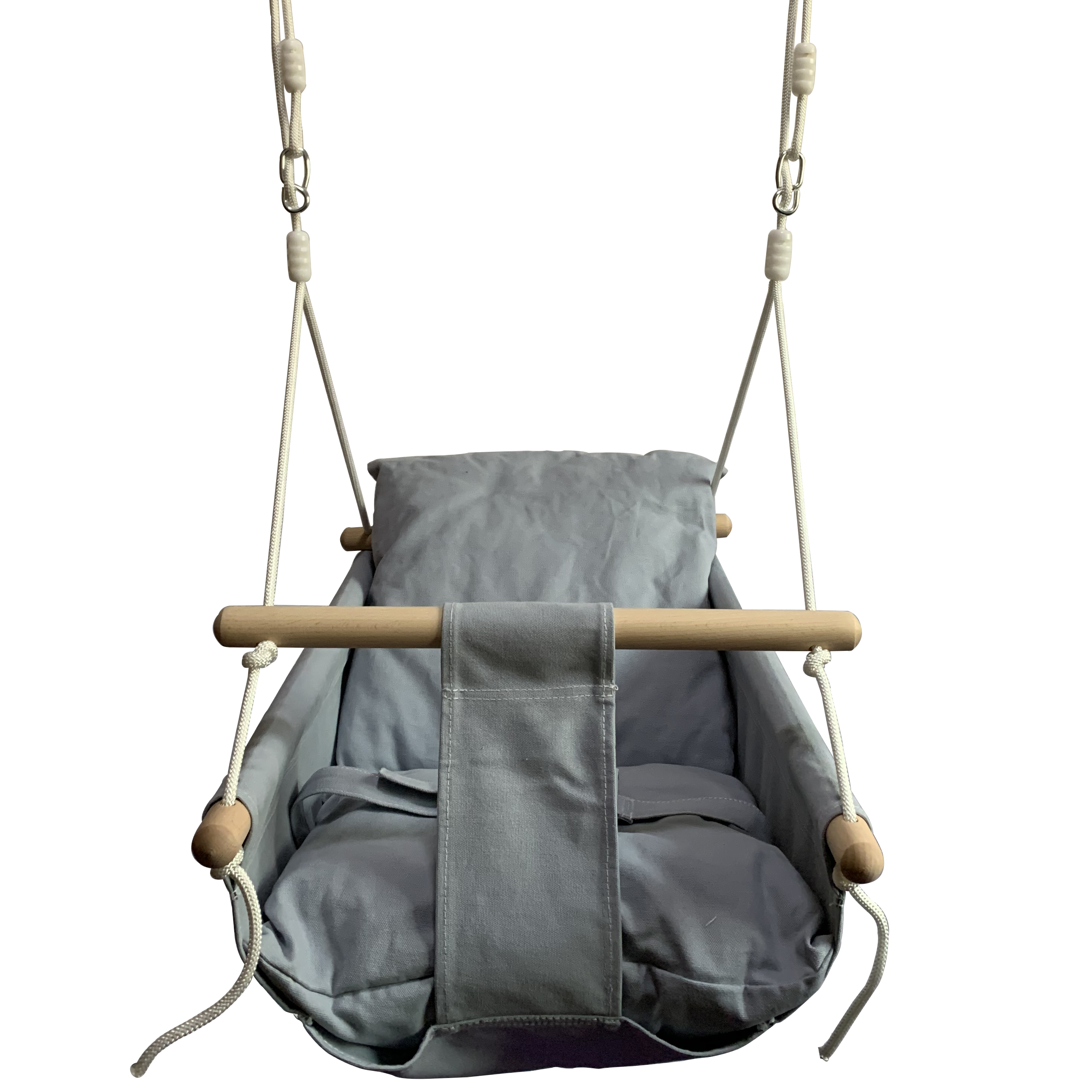 Secure Canvas Hanging Baby Swing Seat With Cushion And Seat Belt Fabric Swing Hammock Chair For Kid And Toddler With Hanging Kit