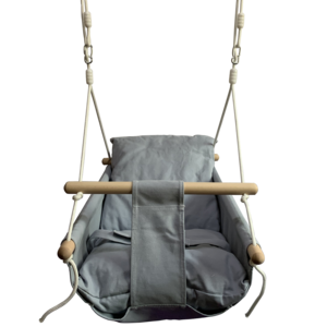 Secure Canvas Hanging Baby Swing Seat With Cushion And Seat Belt Fabric Swing Hammock Chair For Kid And Toddler With Hanging Kit