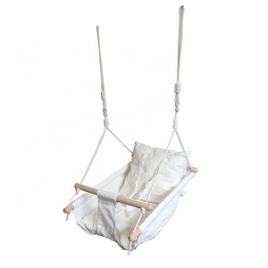 Baby Swing for Infants and Toddler Canvas Baby Hammock Swing Indoor and Outdoor with Safety Belt and Mounting Hardware