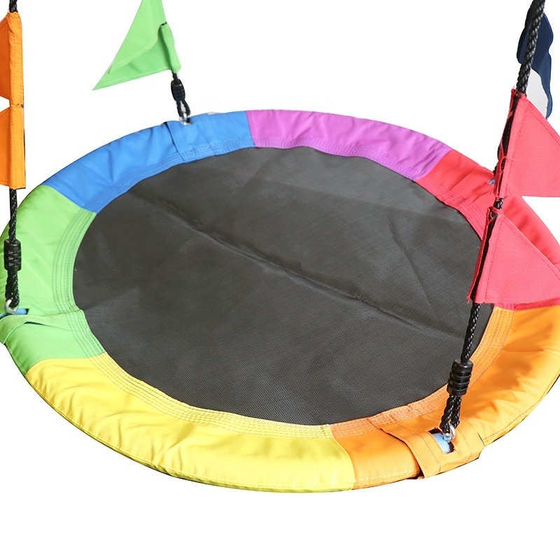 Saucer Tree Swing for Kids 700Lb Weight Capacity 40 Inch Diameter Outdoor Round Flying Swing