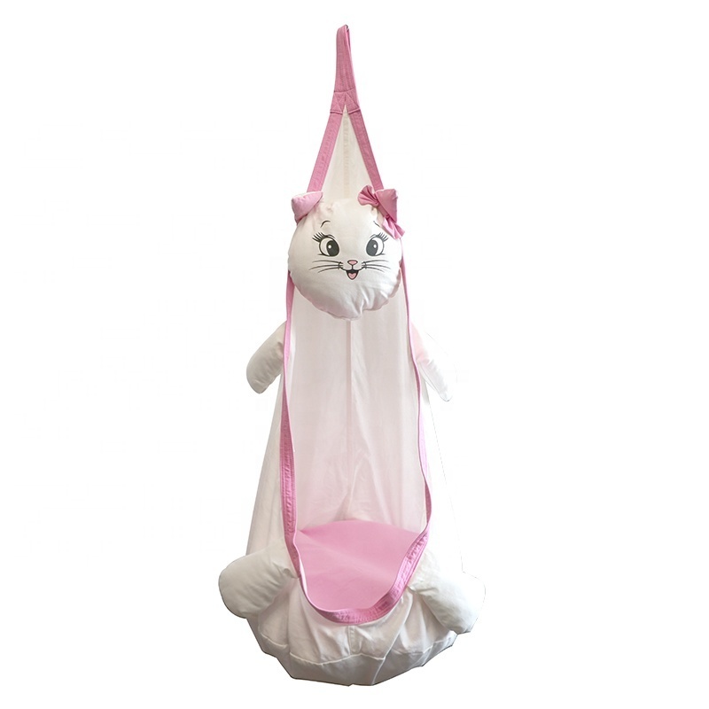 Cute Cat Pod Swing Seat for Children Hanging Swing Chair Hammock with mounting hardware