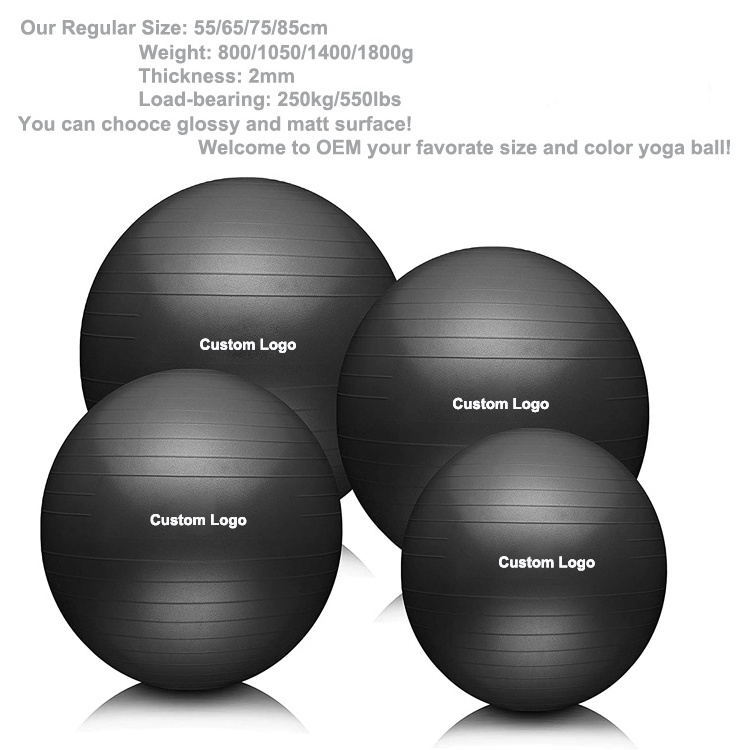 Harbour Fitness Inflatable Anti Burst Training PVC Custom Printed Exercise GYM Stability 95cm Yoga Ball Chair