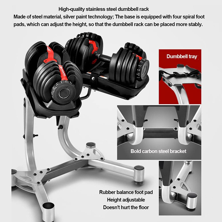 Harbour Gym Fitness Custom 24/40 KG Dumbbell Weight Rack Stand Set