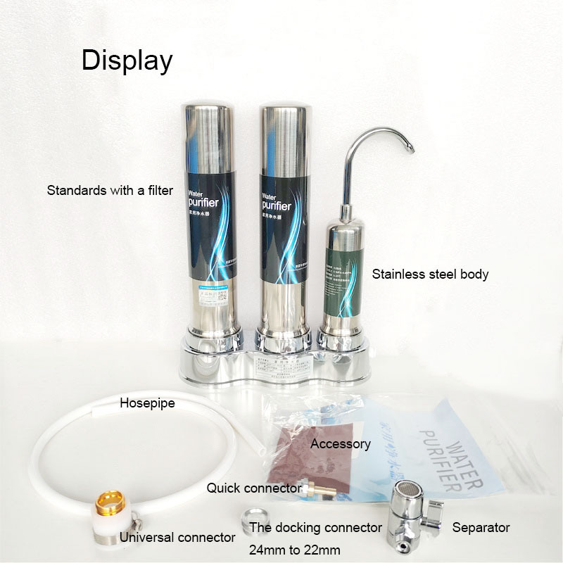 304 stainless steel ceramic water filter counter top water filter housing