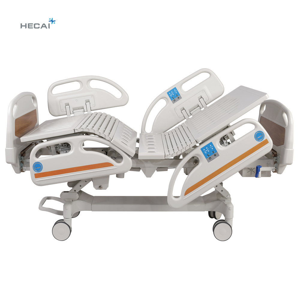 Five Function With Four Corners Collision Wheel For Patient Standing Electric Hospital Bed