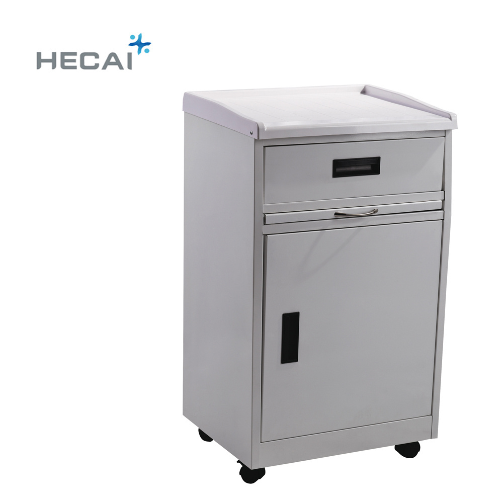 Stainless Steel medical bedside medicine cabinet with locker