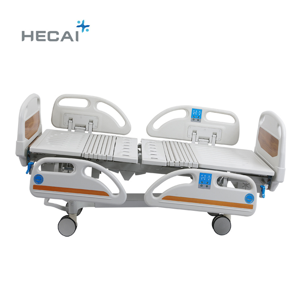 Five Function With Four Corners Collision Wheel For Patient Standing Electric Hospital Bed