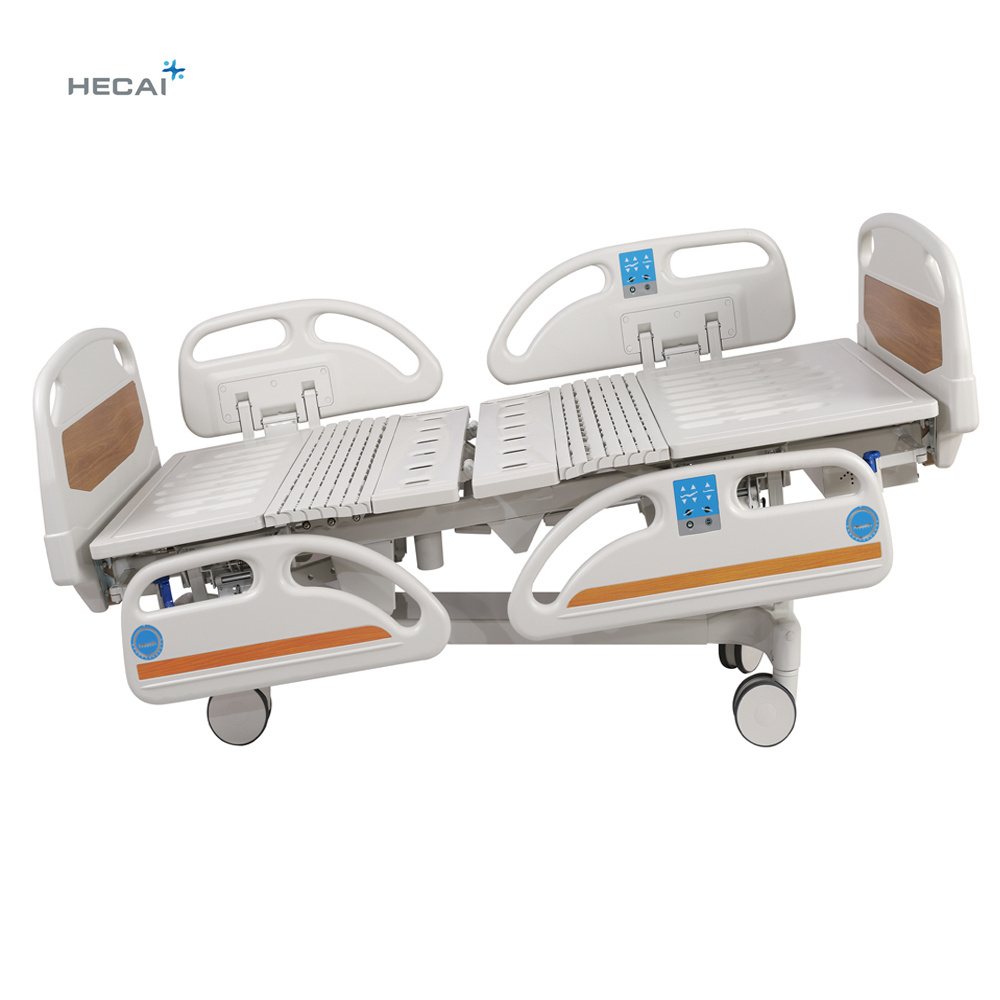 Five Function With Four Corners Collision Wheel For Patient Standing Electric Hospital Bed