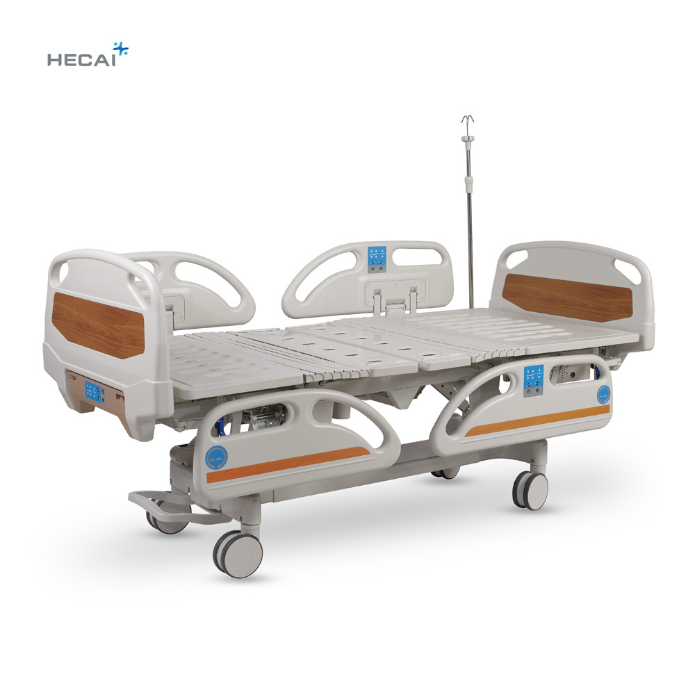 Five Function With Four Corners Collision Wheel For Patient Standing Electric Hospital Bed