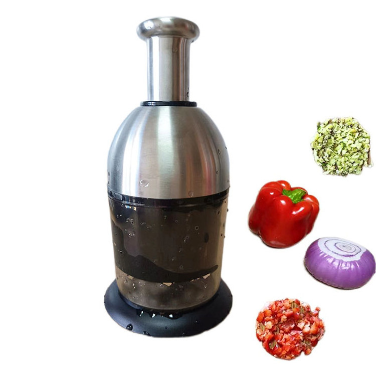 Wholesale Multi function Hand Press Food Cutter Garlic Onion Nuts Grinder Mincer Manual Fruit Vegetable Chopper