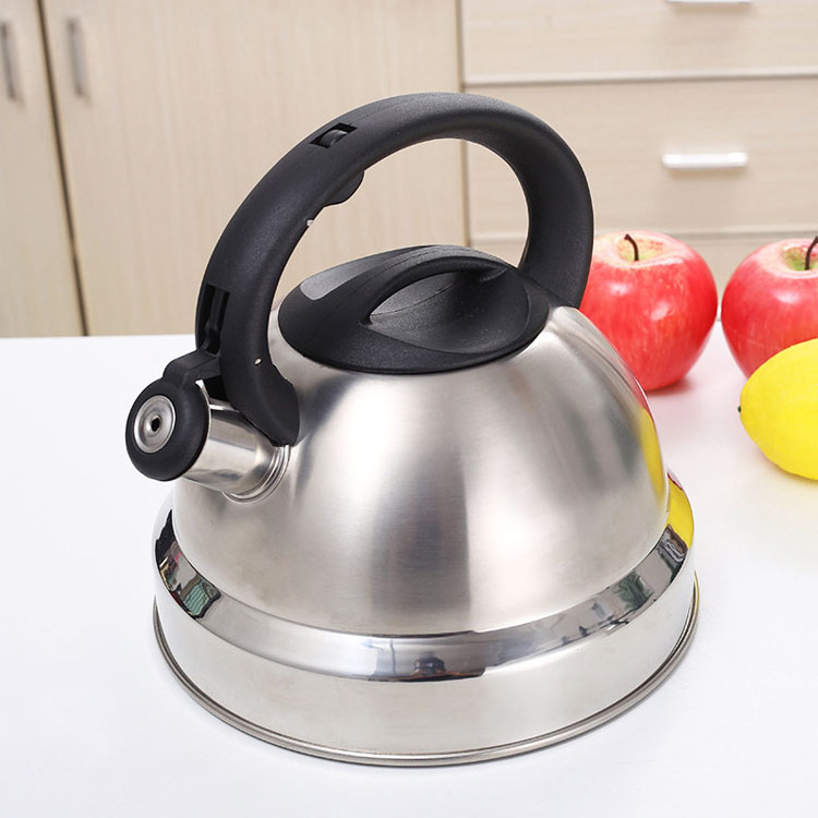 Wholesale Modern Stainless Steel Whistling Tea Pot for Stovetop with Cool Grip Ergonomic Handle 3 Liter Whistling Tea Kettle