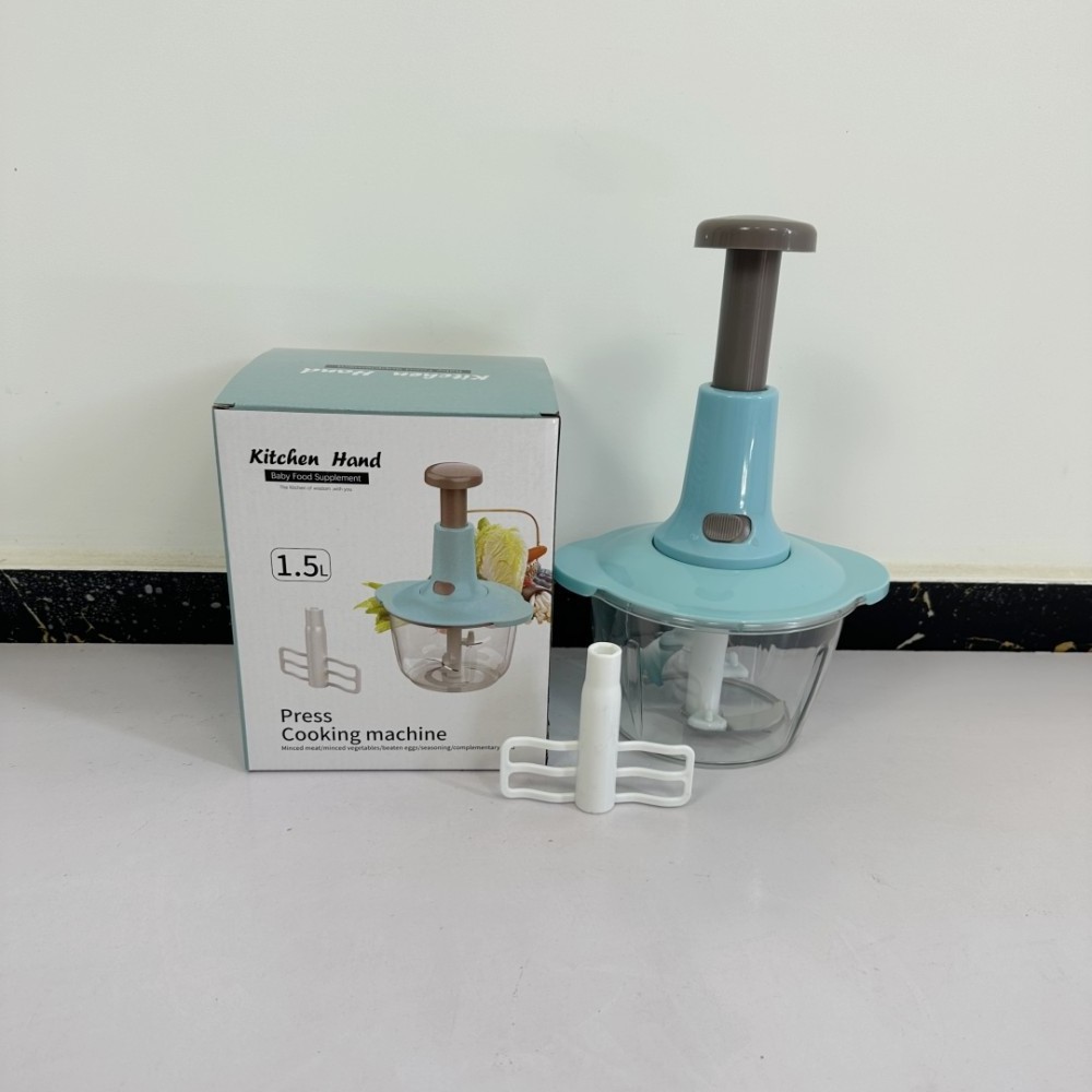 Wholesale kitchen meat grinder veggies garlic onion cutter food processor manual push hand press vegetable chopper