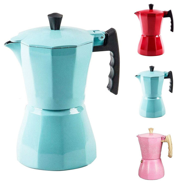 Wholesale Coffee Maker Aluminum Mocha Espresso Percolator Pot Coffee Maker Moka Pot 3cup/6cup percolator tool percolator pot