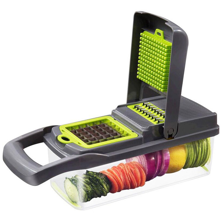 Hot sale Kitchen multi 12 In 1 manual mandoline fruit vegetable cutter onion dicer veggie slicer vegetable chopper