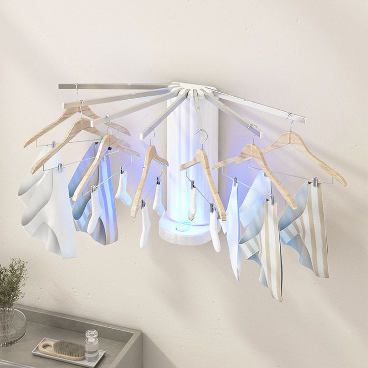 Newest Foldable Octopus and Tripod Design Wall-Mounted Clothes Dryer Rack Stylish and Convenient Laundry Drying Racks