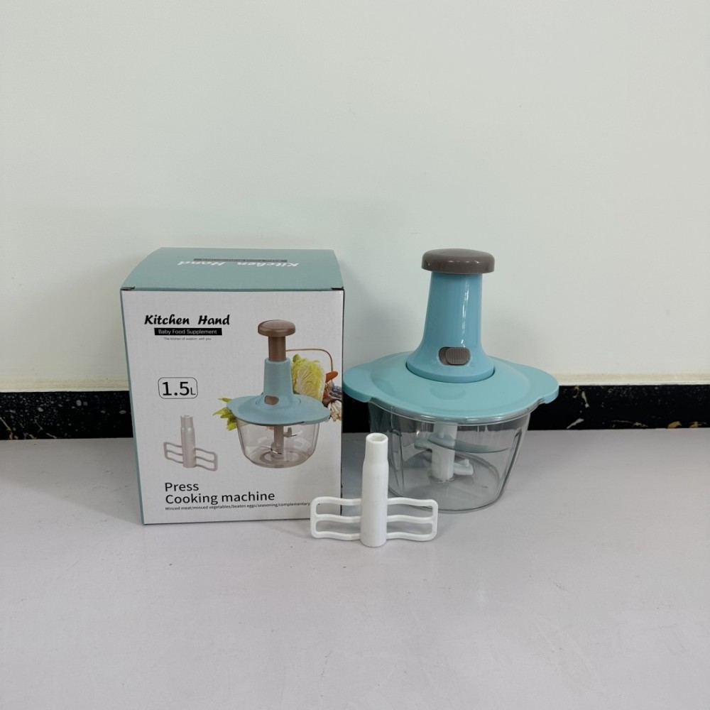 Wholesale kitchen meat grinder veggies garlic onion cutter food processor manual push hand press vegetable chopper