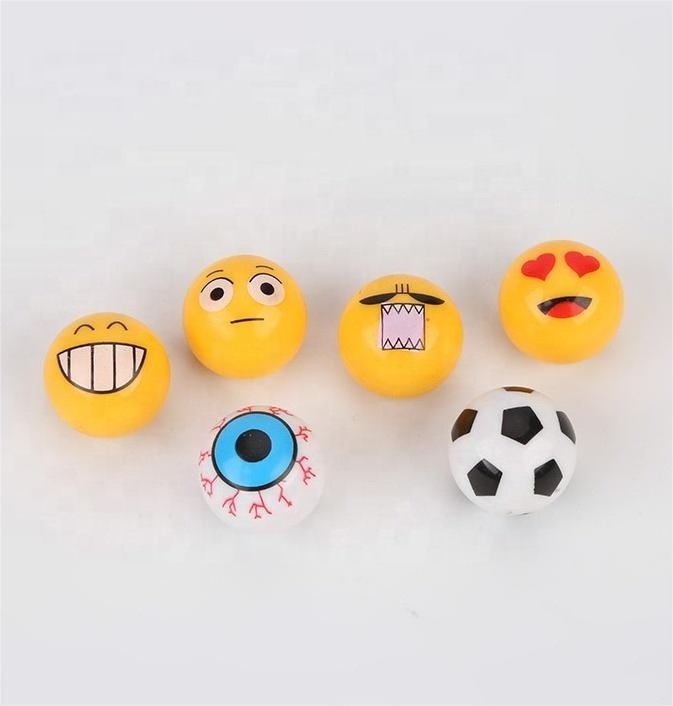 Best seller Special Ball emoticon Face car tire air valve cap ball Bicycle tire valve cover