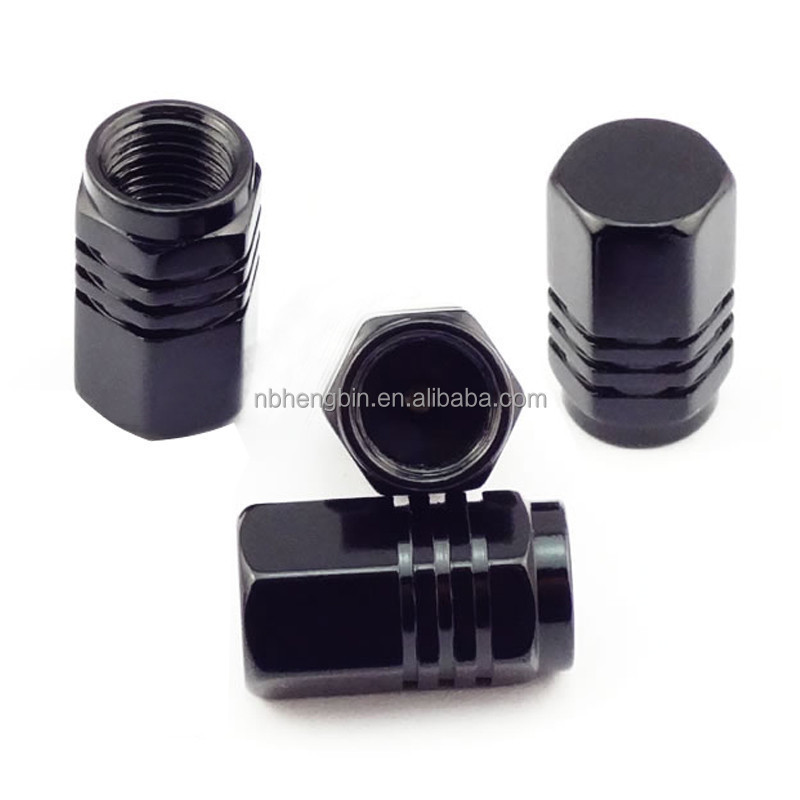 Wholesale High Quality Hexagon aluminum Tire Stem Valve Caps Wheel Valve Covers Car Dustproof Tire Cap