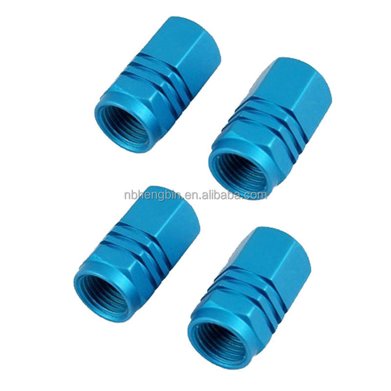 Wholesale High Quality Hexagon aluminum Tire Stem Valve Caps Wheel Valve Covers Car Dustproof Tire Cap