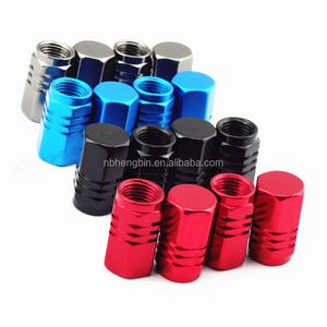 Wholesale High Quality Hexagon aluminum Tire Stem Valve Caps Wheel Valve Covers Car Dustproof Tire Cap