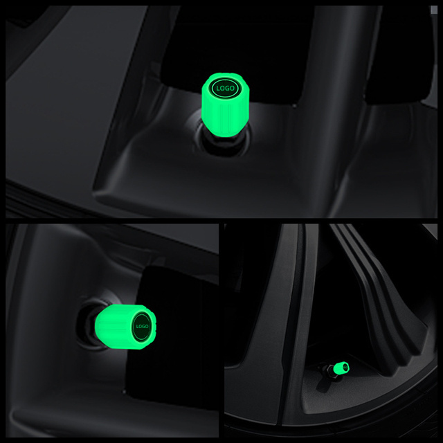 4 pcs Universal Motorcycle Wheel Dust Auto Glow Tyre Stem Air Valve Cover Light Auto luminescence Car Tire Cap