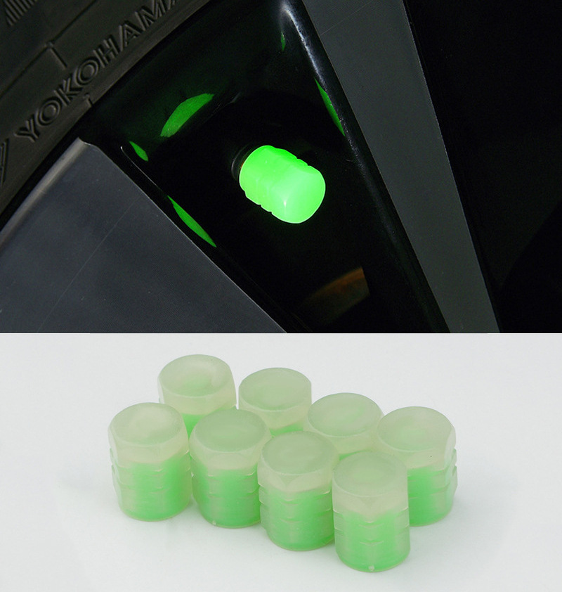 Customized by consumers Label service Fluorescent cap Dust valve cap Luminous tire valve cap