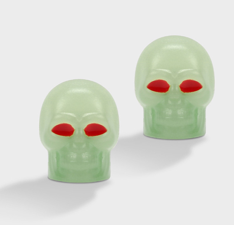 Custom glow in the dark valve stem covers fluorescent car tire valve caps